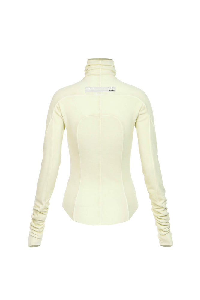 Iron Oxide Yellow Dyed High-Collar T-shirt