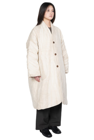 Ivory White Padded Long Coat