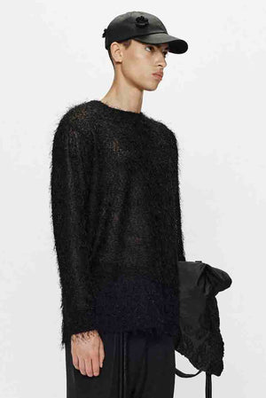 L/S Tee Shaggy Knit Black