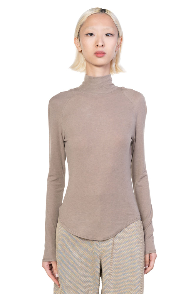 Layered Ribbed Top Mineral Grey