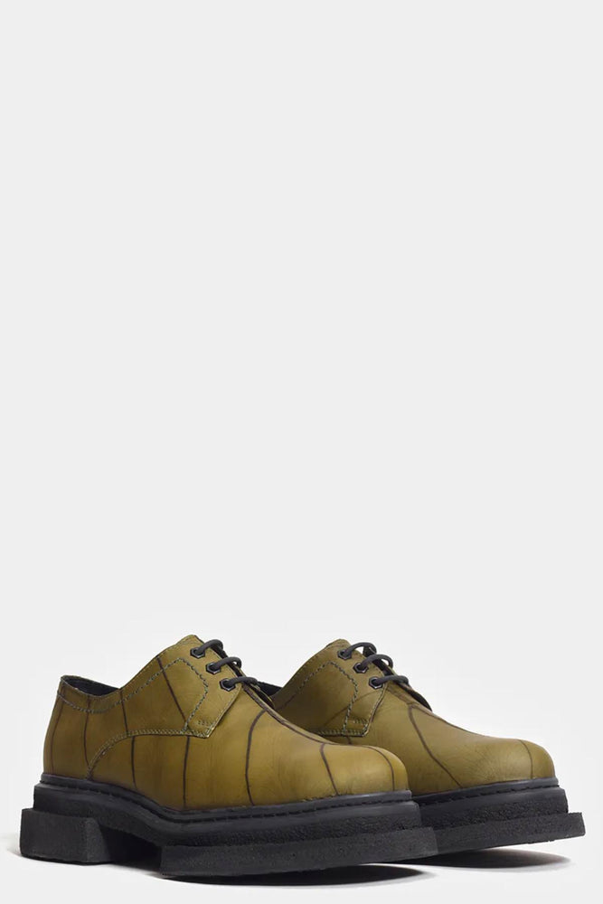 Leaf Leather Derby Green