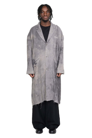 Long Coat Natural Dyed Grey