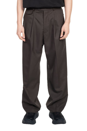 Lownn Long Wide Pants Dark Brown