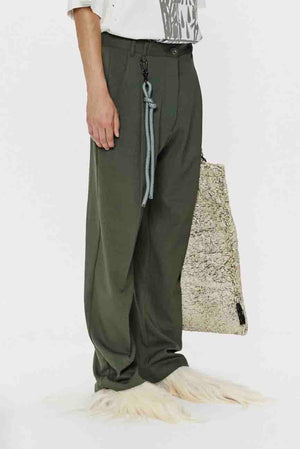 Loose Pleated Pant Sage Green