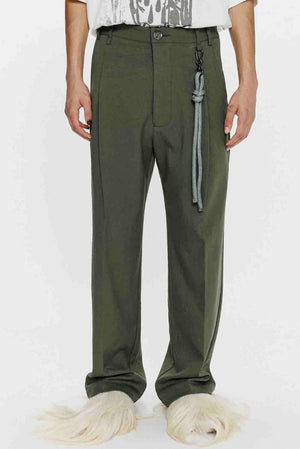 Loose Pleated Pant Sage Green