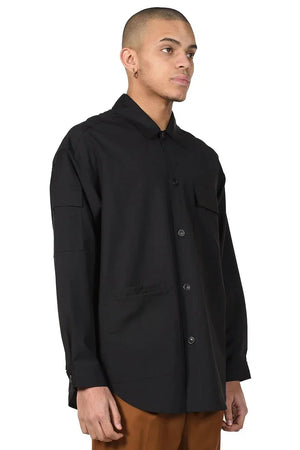 Lownn Black Utility Long Shirt 