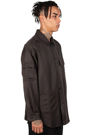 Lownn Brown Utility Long Shirt