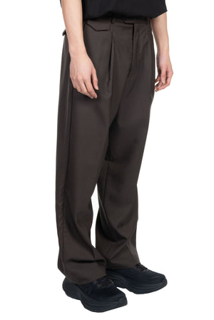 Lownn Long Wide Pants Dark Brown