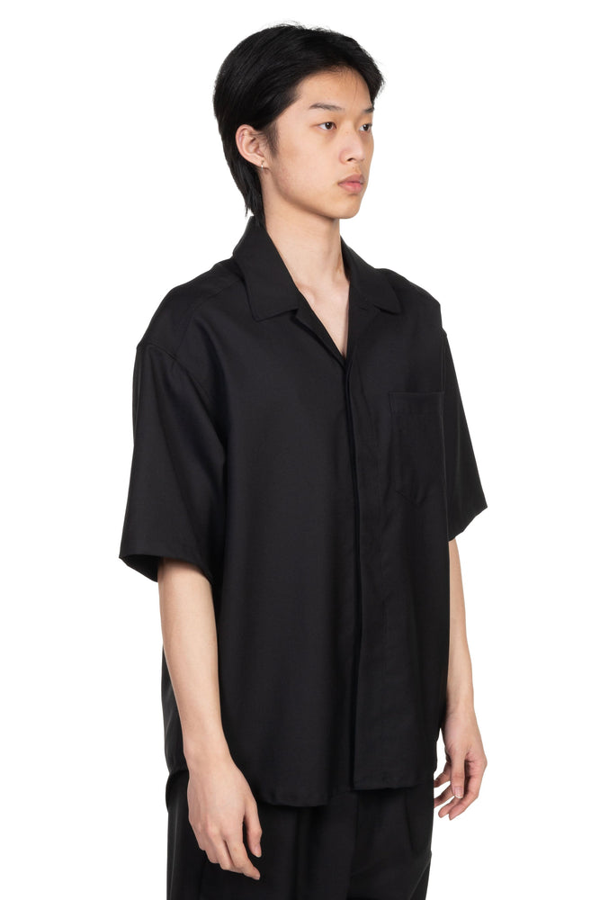 Lownn Minimal Shirt Short Sleeves Black