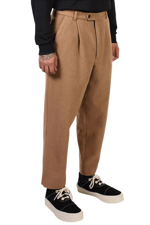 Lownn Neo Pants Camel Herringbone