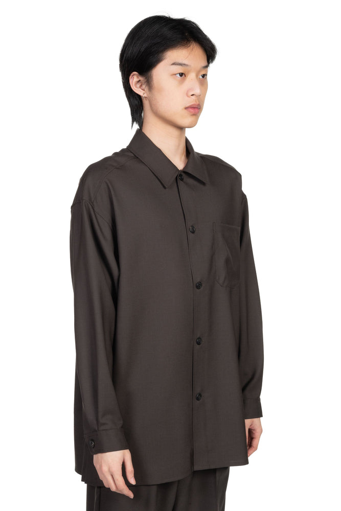 Lownn Slit Shirt Dark Brown