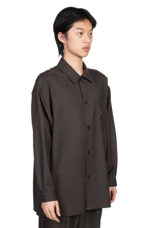 Lownn Slit Shirt Dark Brown