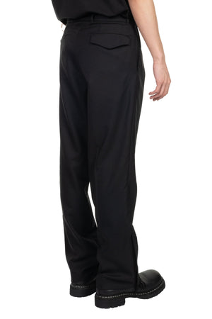 Lownn Slit Straight Trousers Black