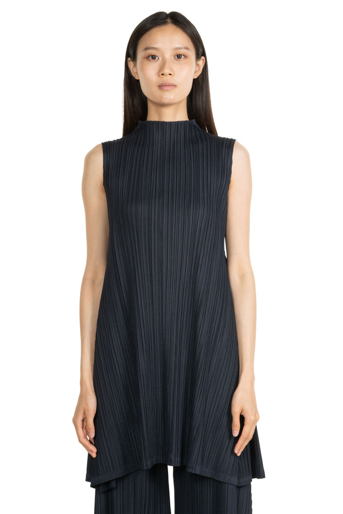 Mellow Pleats Tunic Blue Black