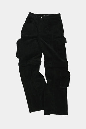 Milano Corduroy Cargo Pants Black