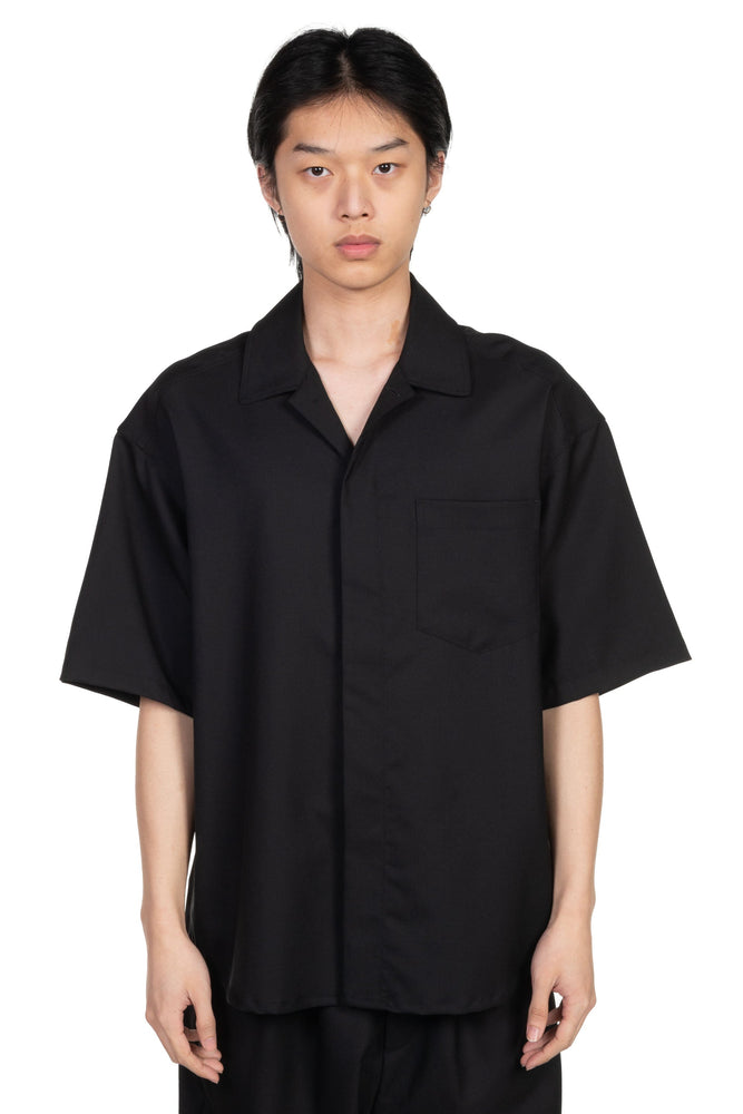 Lownn Minimal Shirt Short Sleeves Black