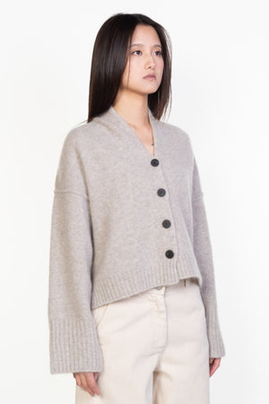 Mohair Boxy Cardigan Buttons Closure