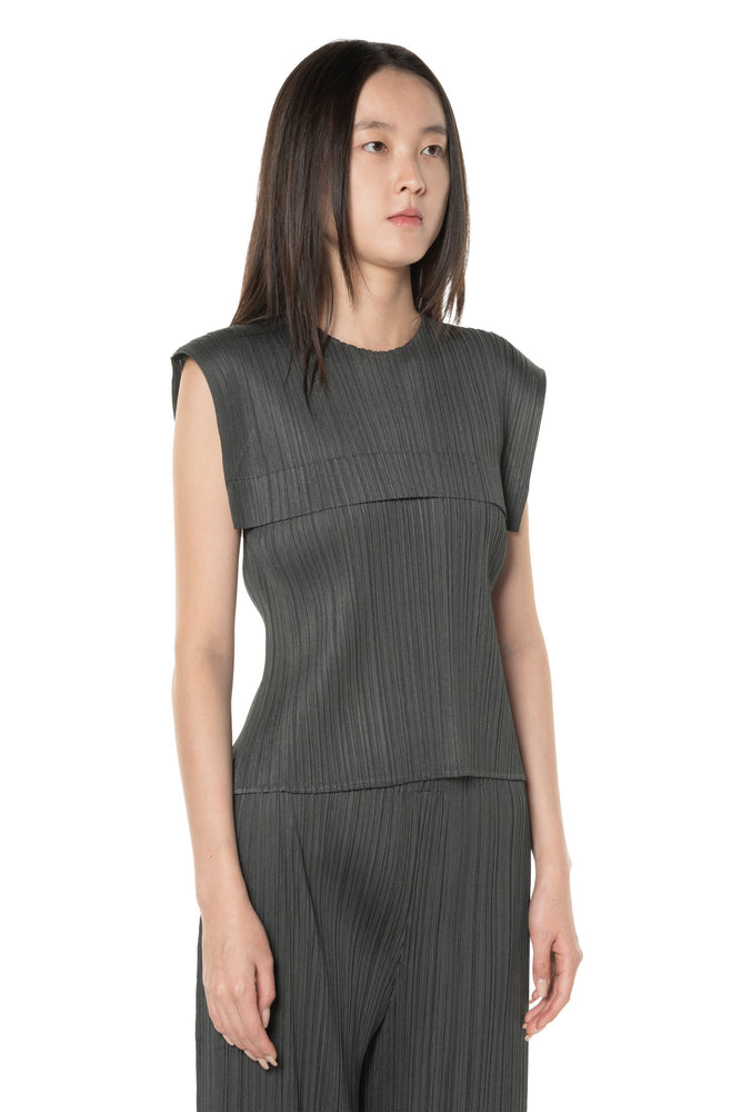 Monthly Colors June Top Charcoal Grey