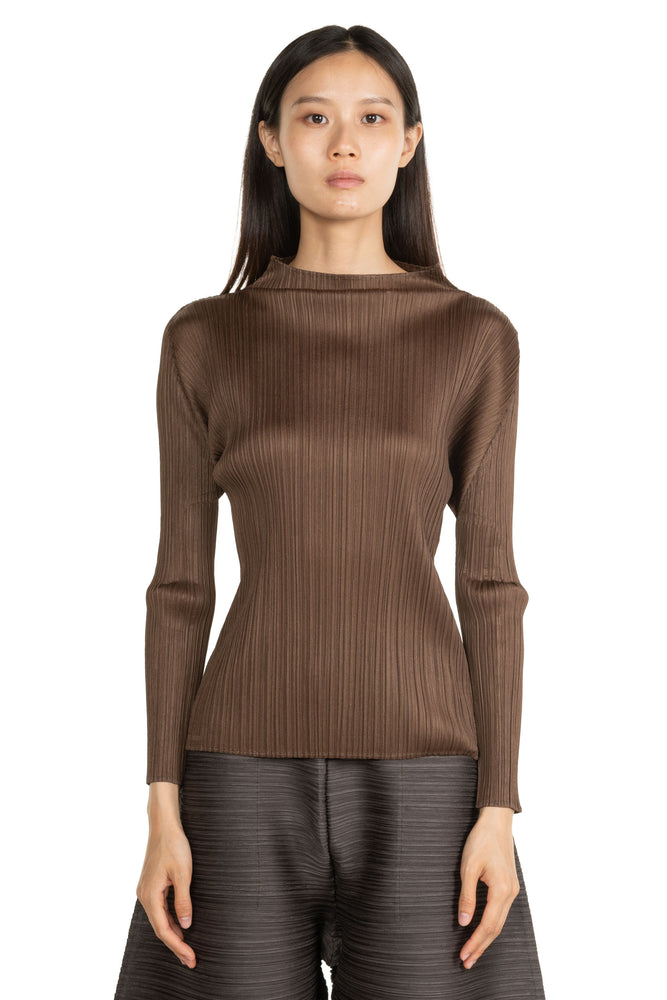 New Colorful Basic 4 Top Brown