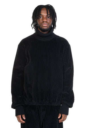NO.325 Corduroy Rib Pullover Black