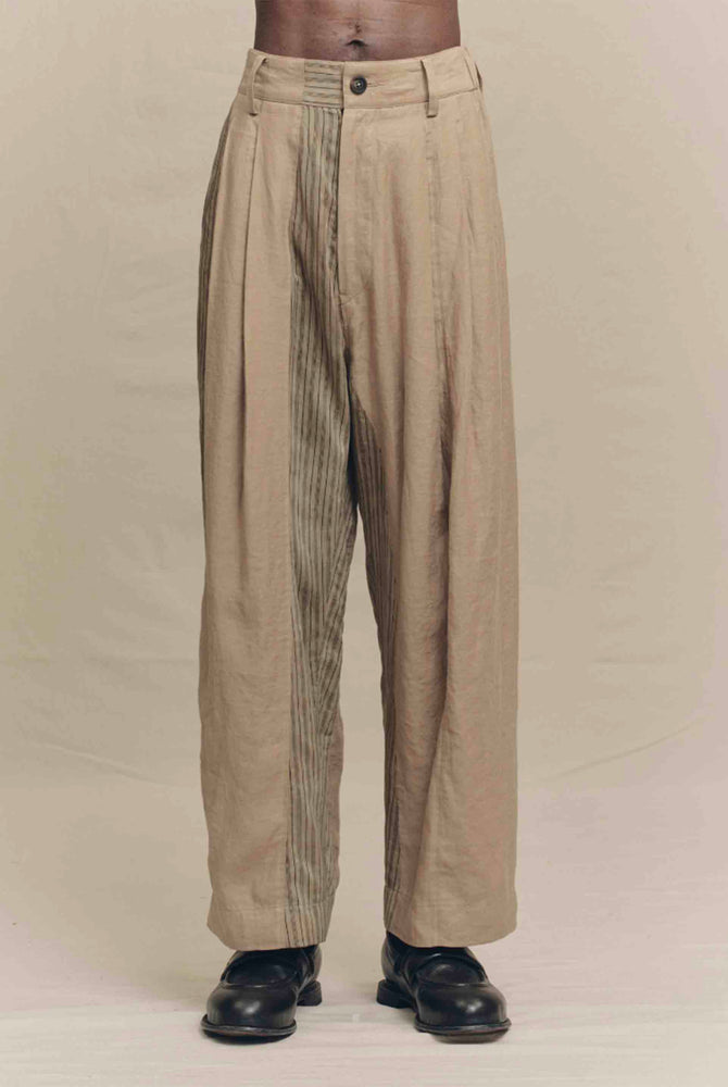 Patchwork Trousers Burlywood