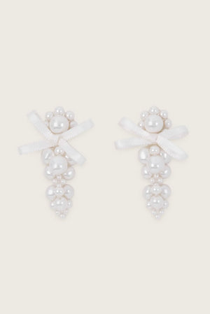 Petite Bow Detail Cluster Earrings