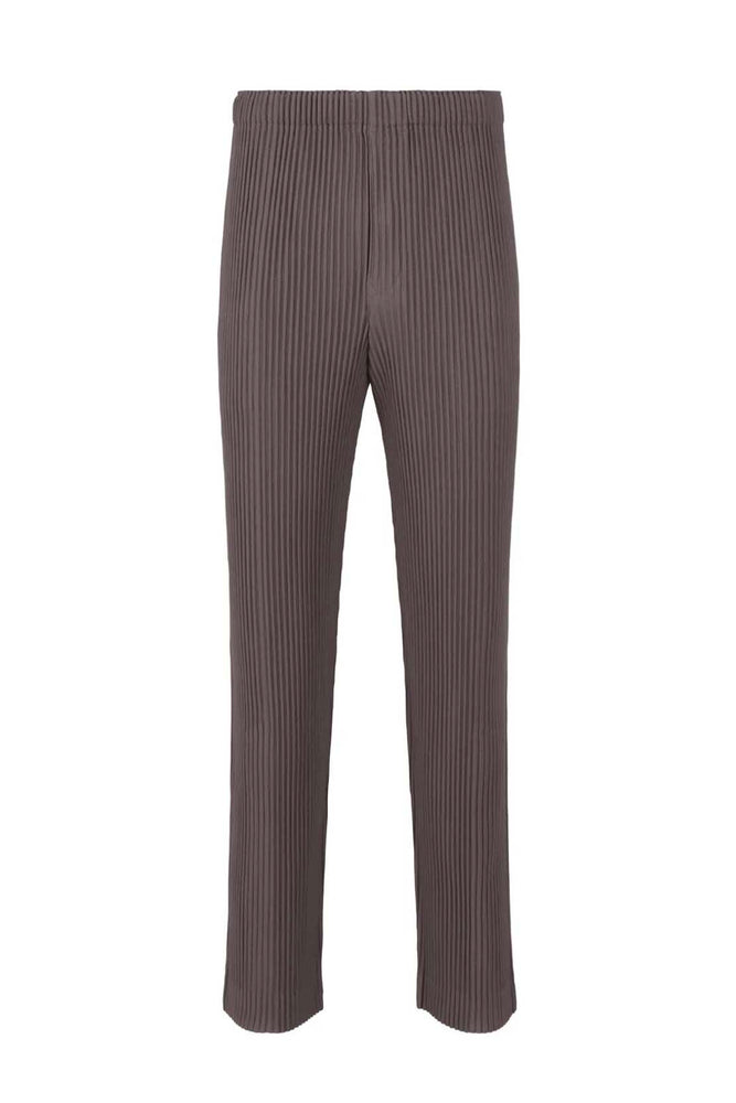 Pleats Bottoms 1 Back Slit Trousers Slate Violet