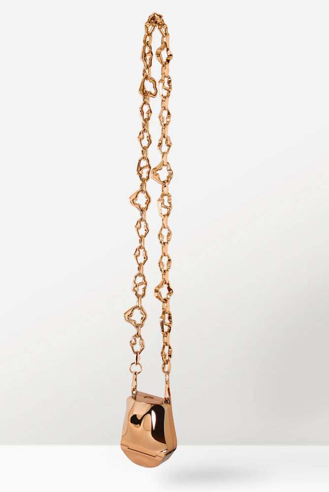 Coin Purse Wavy Chain Rose Bronze