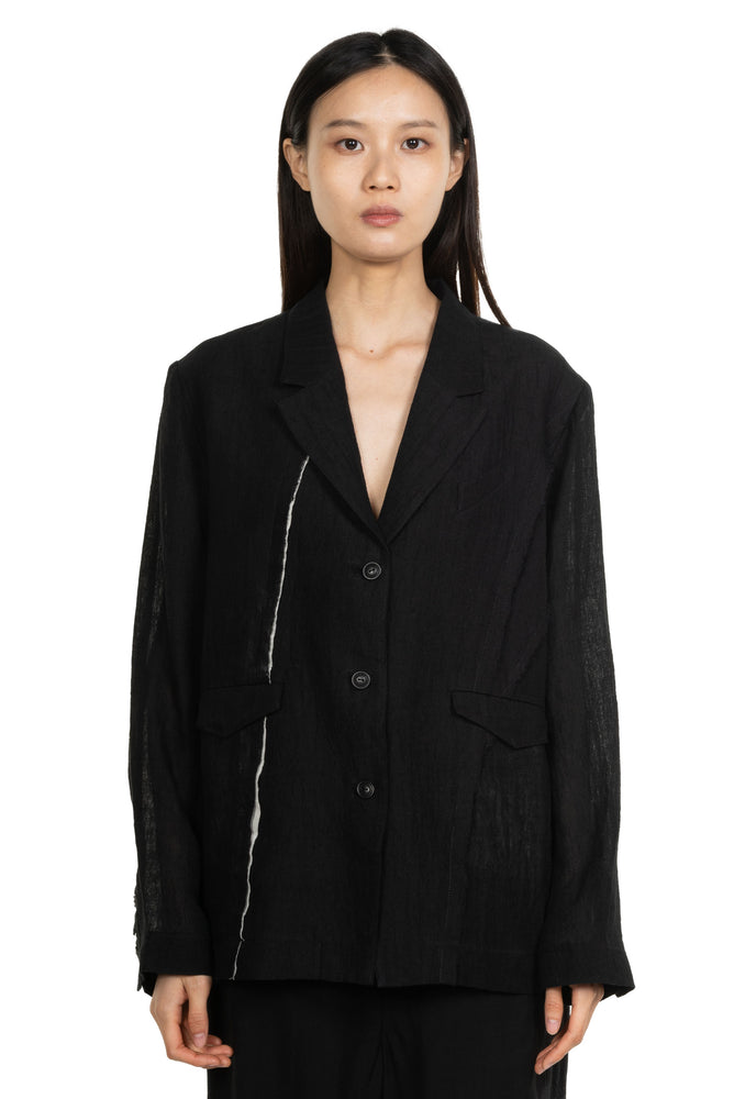 Radial Lined Blazer Black