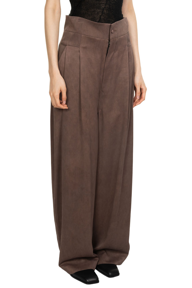Rose Violet Silk Trousers