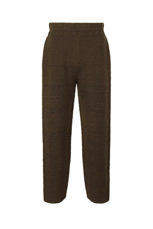 Rustic Knit Trousers Brown