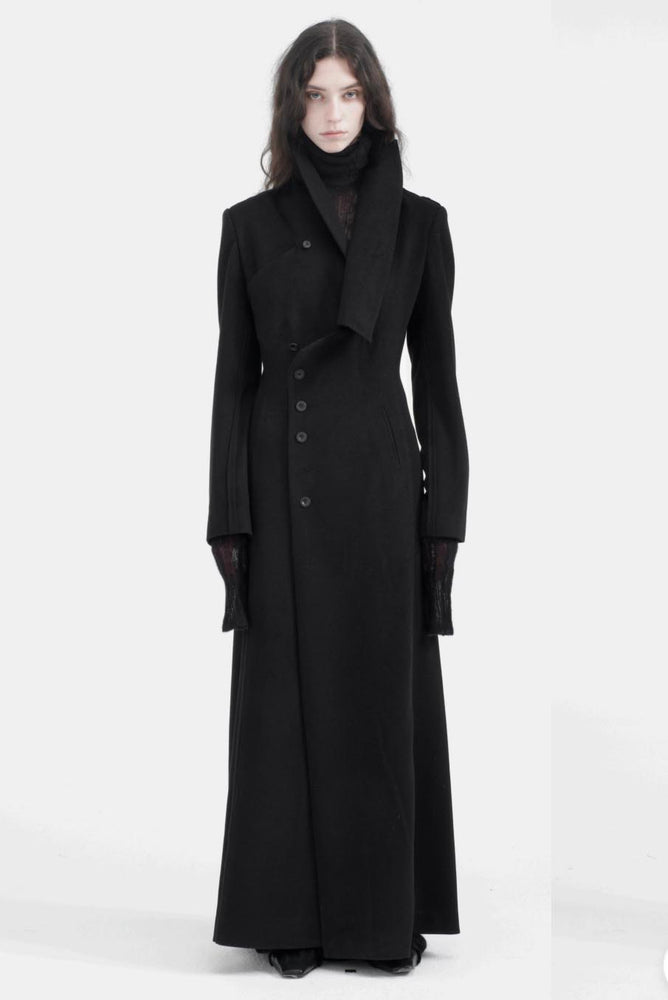 Silk and Cashmere Coat Black