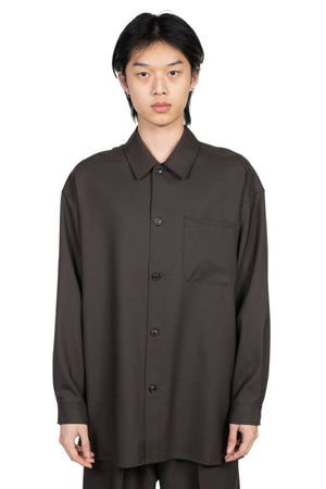 Lownn Slit Shirt Dark Brown