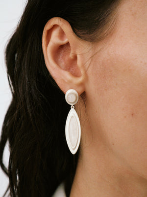 Sterling Silver Crystal Long Earrings