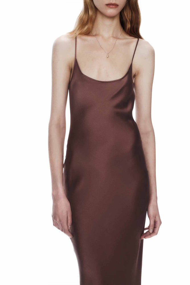 Stretch Silk Dress Grey Purple