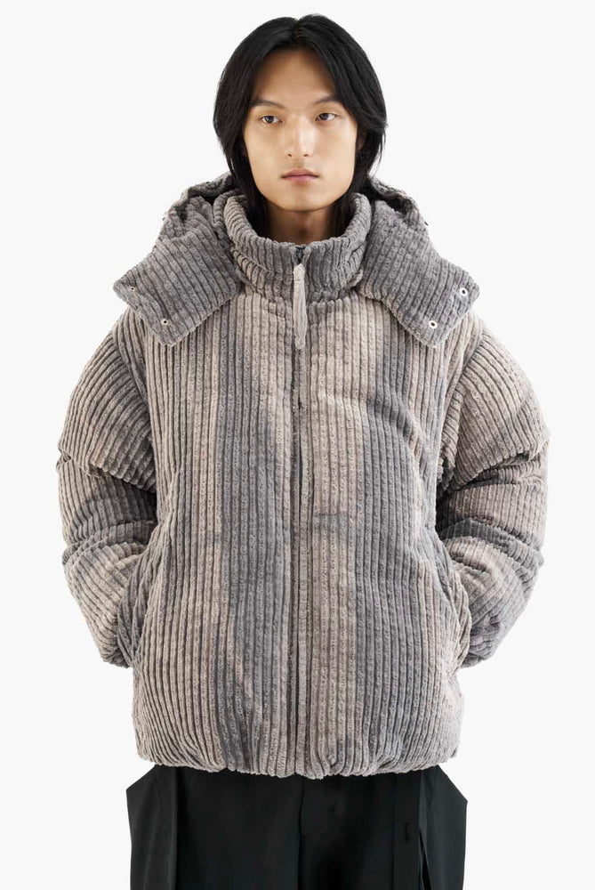 Sun-Bleached Detachable Hood Down Jacket