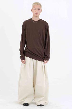 Swivel Long Sleeve T-shirt Dark Brown