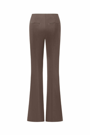 Tailored Flared Pants Coffee