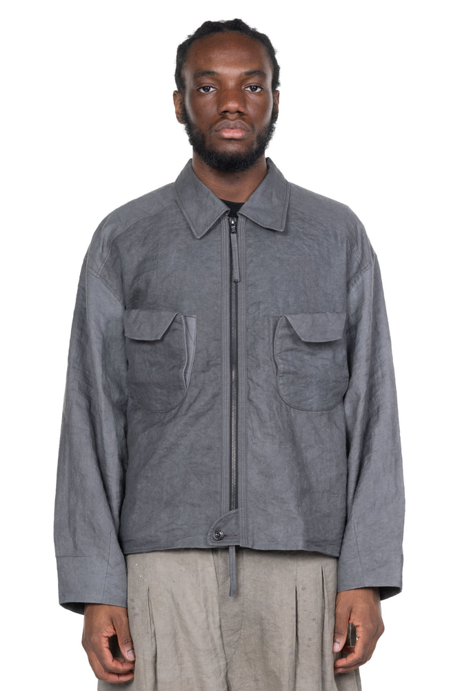 Turndown Collar Zipper Short Jacket