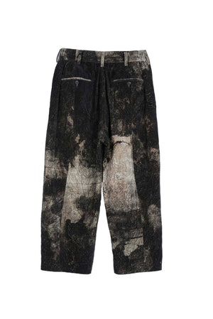 Velvet Drop Crotch Trousers Black