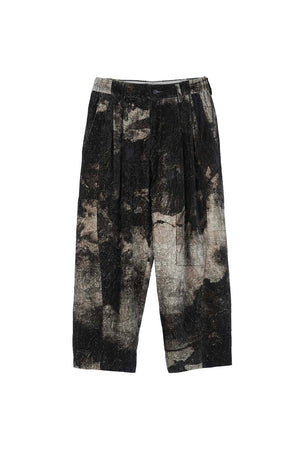Velvet Drop Crotch Trousers Black