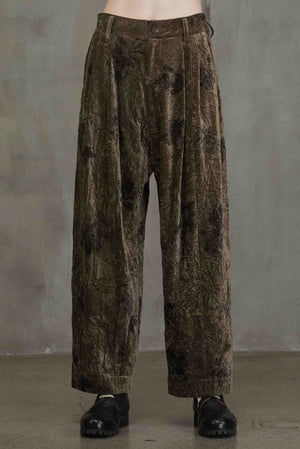 Velvet Drop Crotch Trousers