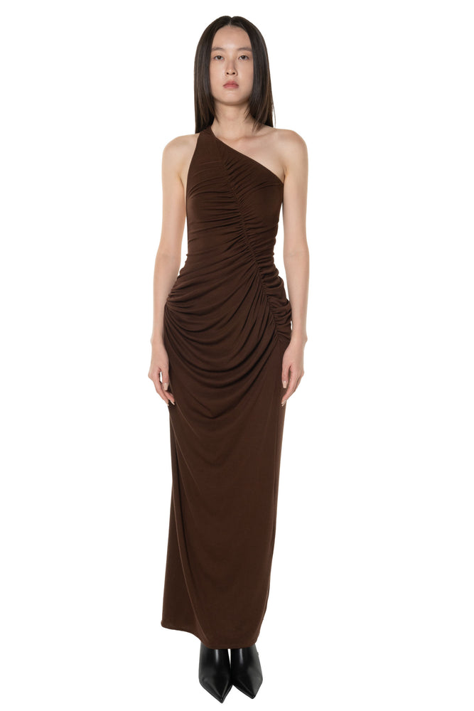 Venus Dress Reddish Brown