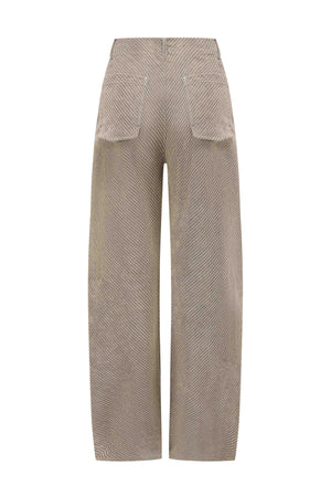 Wale Corduroy Oversized Pants Beige