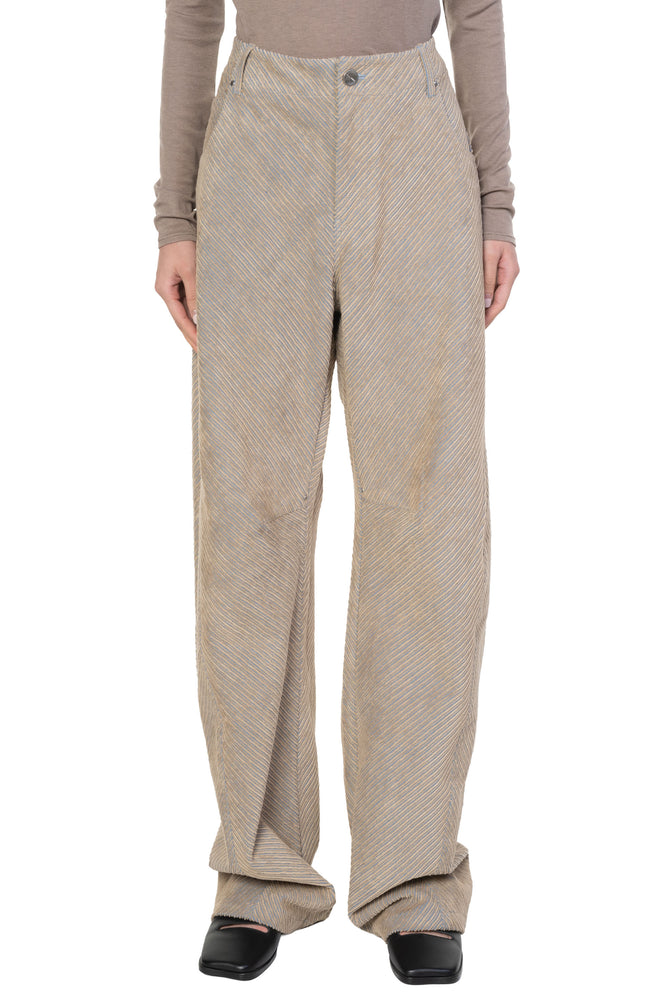 Wale Corduroy Oversized Pants Beige