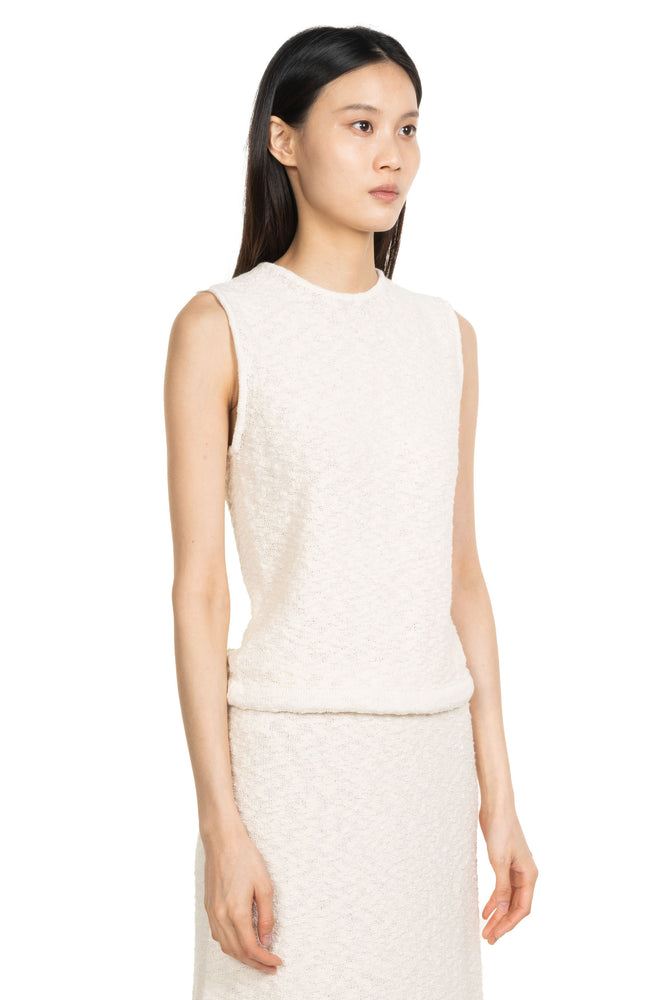 Water Ripple Tank Top White