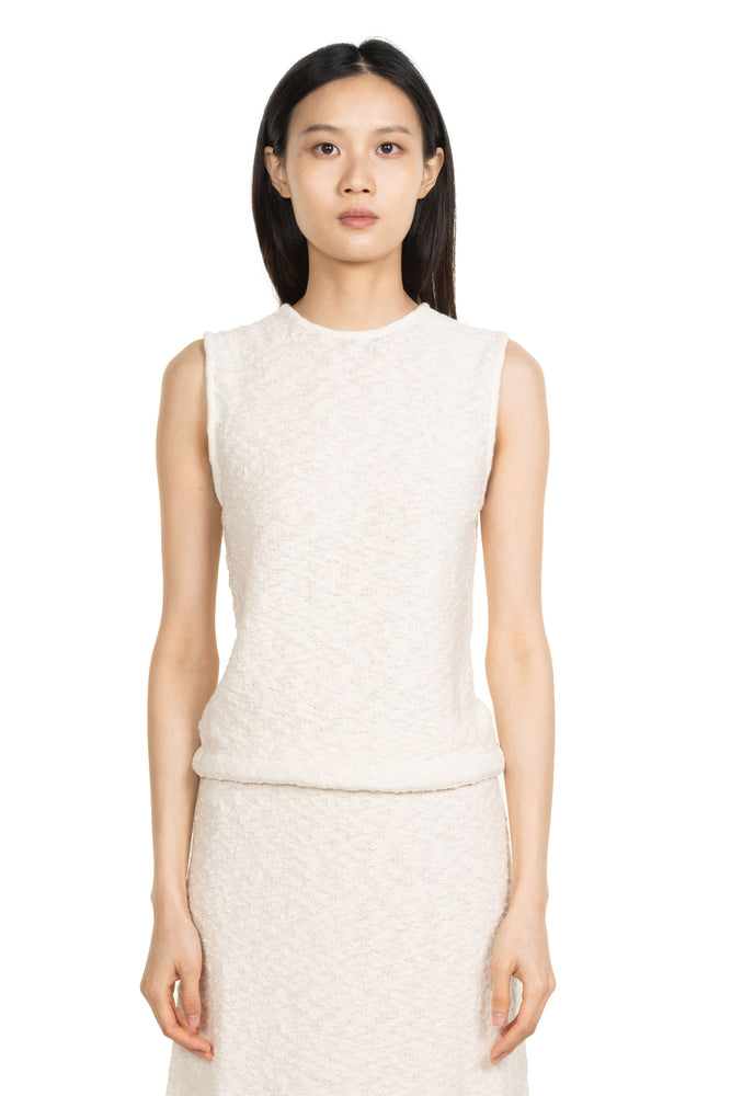 Water Ripple Tank Top White