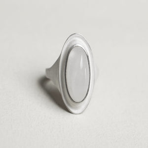 White Crystal Wave Ring