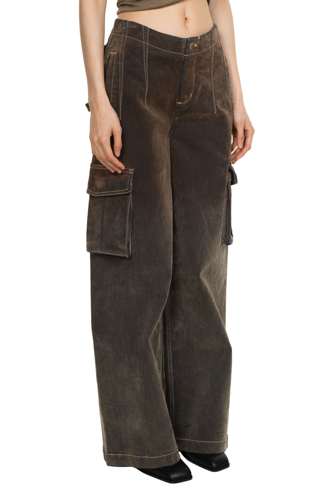 Wide-Leg Cargo Pants