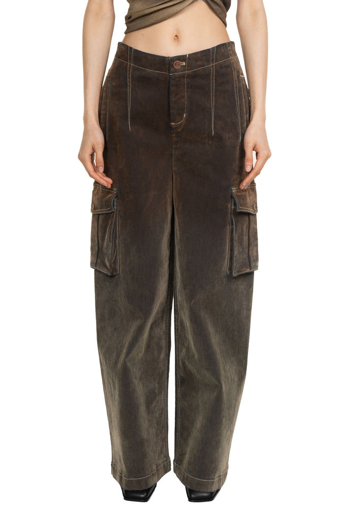 Wide-Leg Cargo Pants